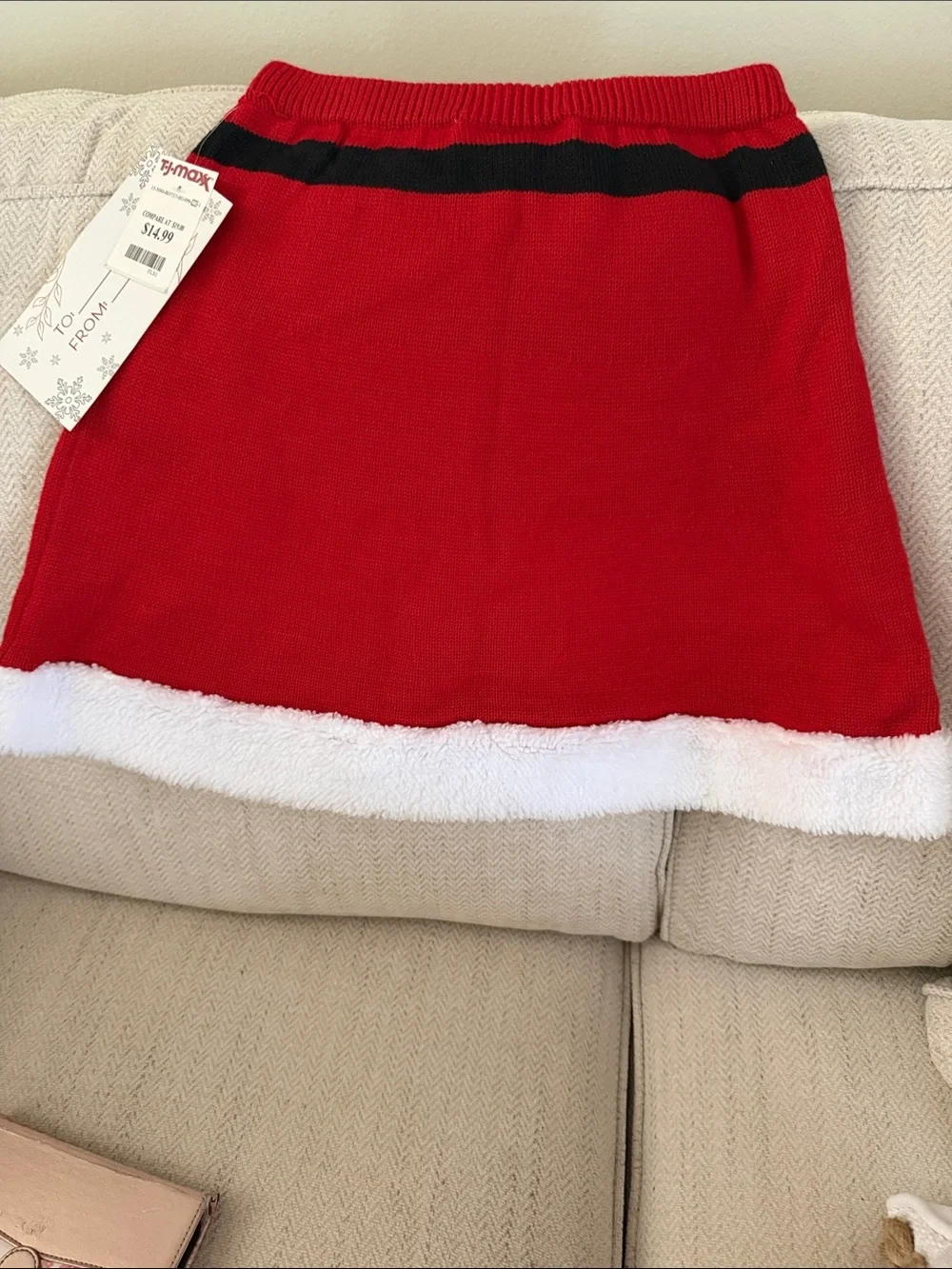 Planet Gold Mrs. Claus Skirt Size XS Christmas Holiday